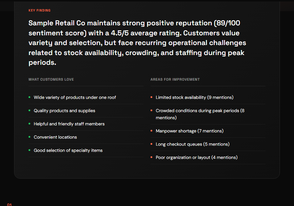 Customer Feedback Report - slide 1